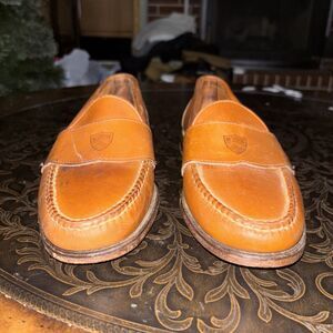 Polo Ralph Lauren Vintage Brown Leather Loafers Luxury Classic Mens Size 10.5
